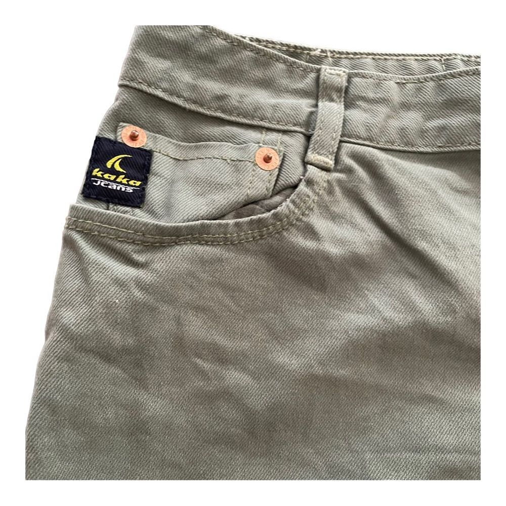 Kaka Premium  Green Denim Jeans Shorts Cut Off Size 28 Women’s. - Picture 6 of 7